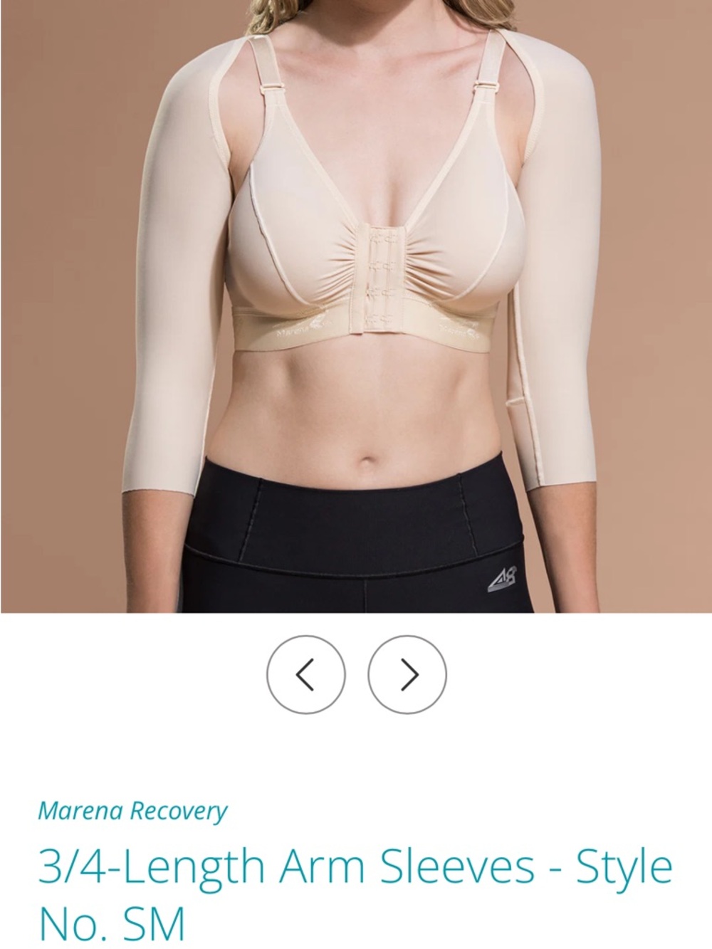 Marena Recovery 3/4-Length Compression Arm Sleeves in Nude
